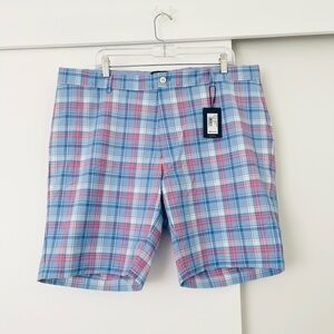 NWT Peter Millar Crafted Matlock Seersucker Plaid Performance Golf Shorts 40